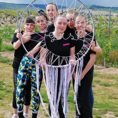 2019-mai_Championnat National 1 à Arnas_attrape-rêve confectionné par les gymnastes