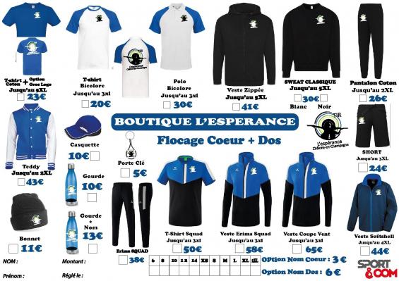 Boutique 2023 2024 esperance tir